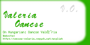 valeria oancse business card